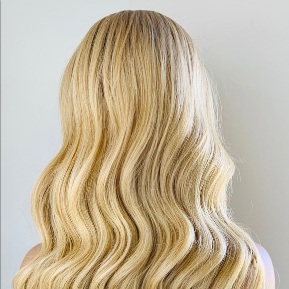 Gorgeous Ombre Blonde Versatile 13x4 Lace Front Premium Fiber Wig for Daily Wear - Picture 9 of 10